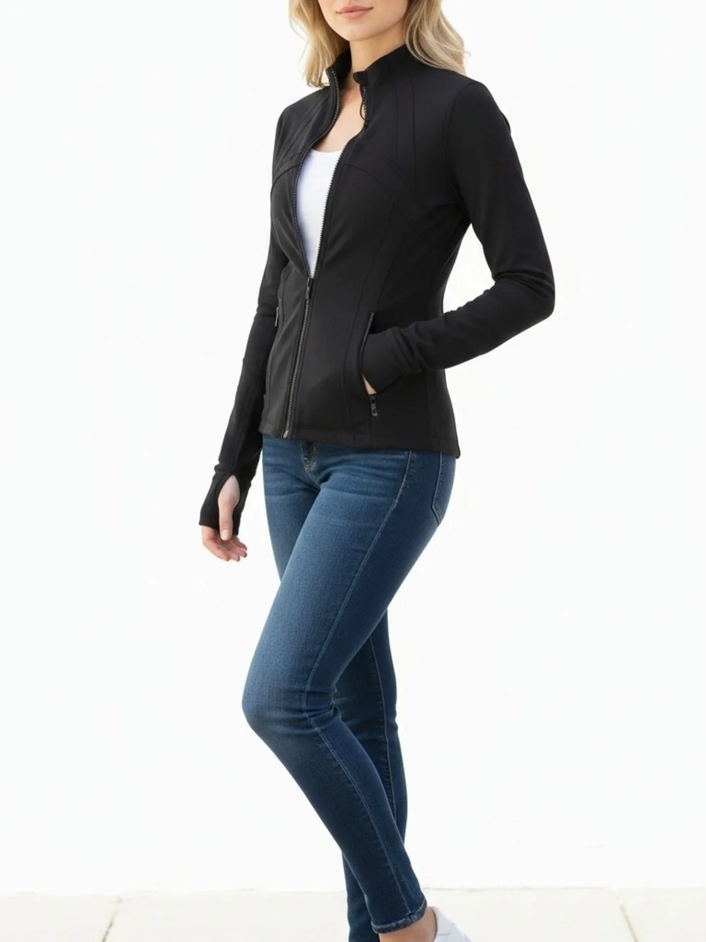 Lululemon Black Define Jacket Luon Fitted Full Zip 8 Gorpcore Minimalist